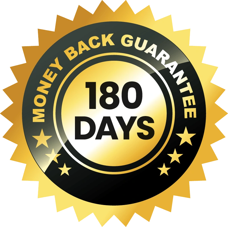 Synaptigen 180 Days Money Back Guarantee Badge